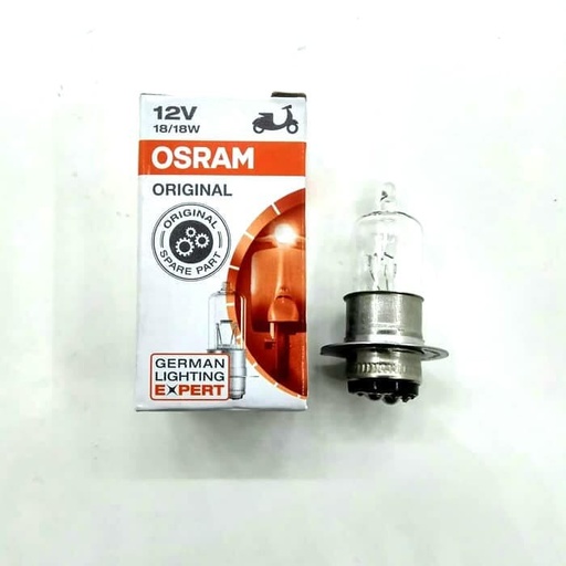 [OR62334RV] Đèn Osram Halogen-M5(T19)-12V-18/18W | 62334RV - Dream, Wave, Wave Alpha, Fu 1 - 100 bóng/hộp , 1.000 bóng/thùng